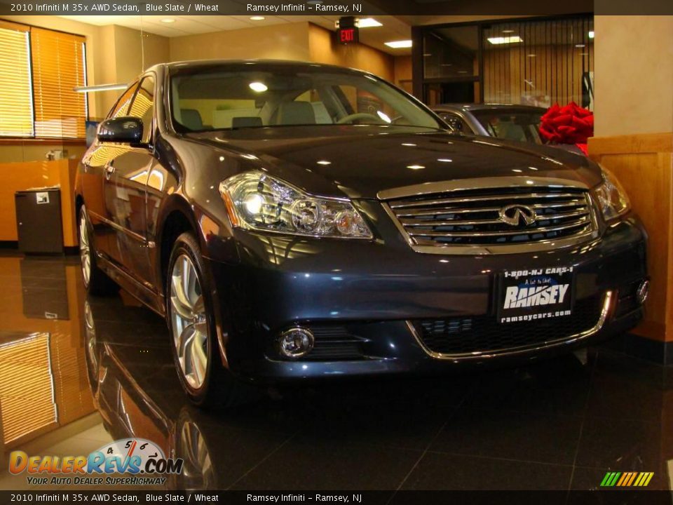 2010 Infiniti M 35x AWD Sedan Blue Slate / Wheat Photo #1