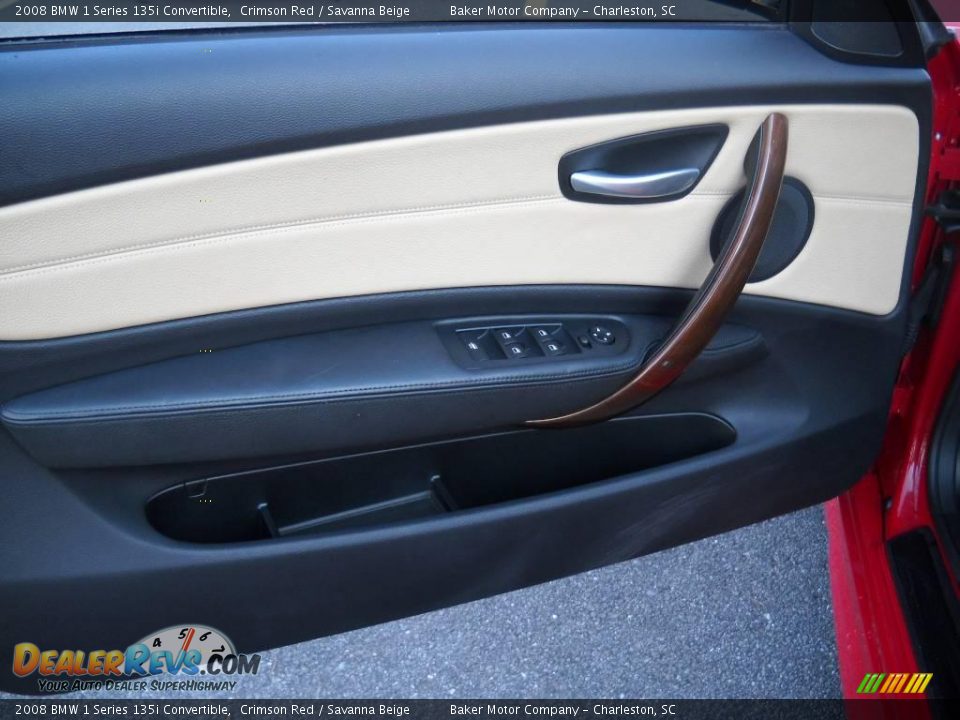 2008 BMW 1 Series 135i Convertible Crimson Red / Savanna Beige Photo #8