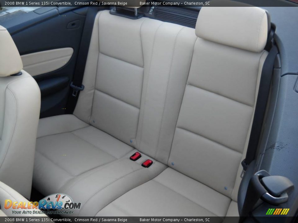 2008 BMW 1 Series 135i Convertible Crimson Red / Savanna Beige Photo #9