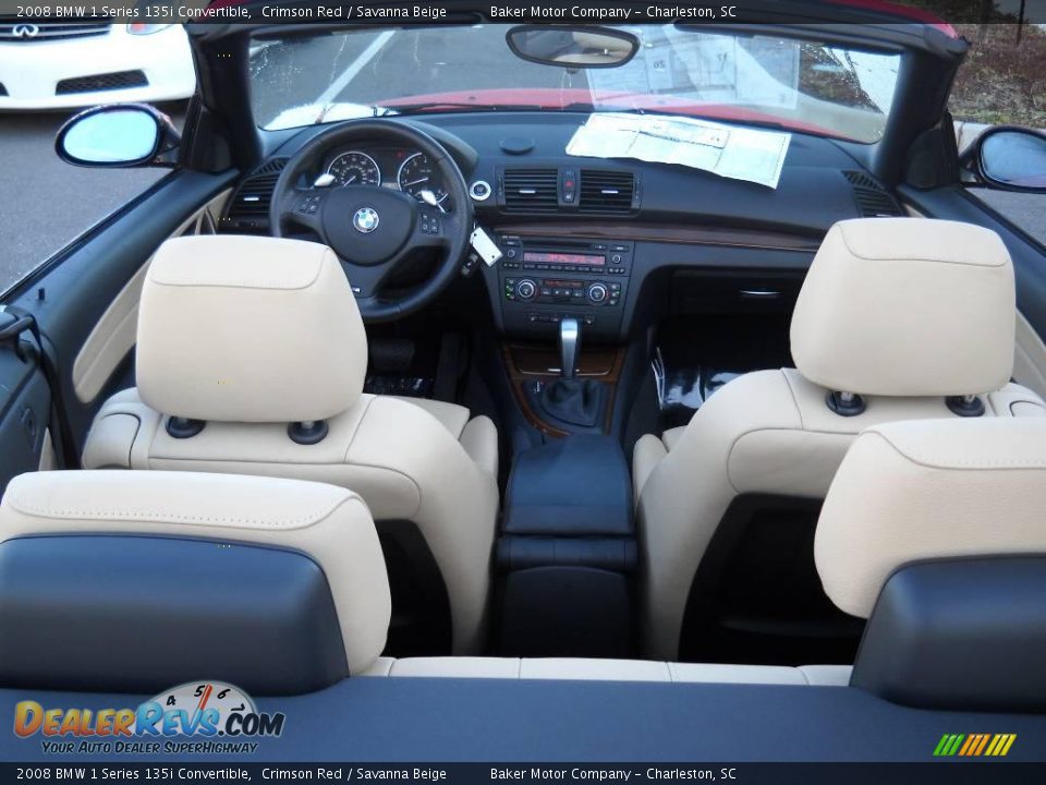 2008 BMW 1 Series 135i Convertible Crimson Red / Savanna Beige Photo #10