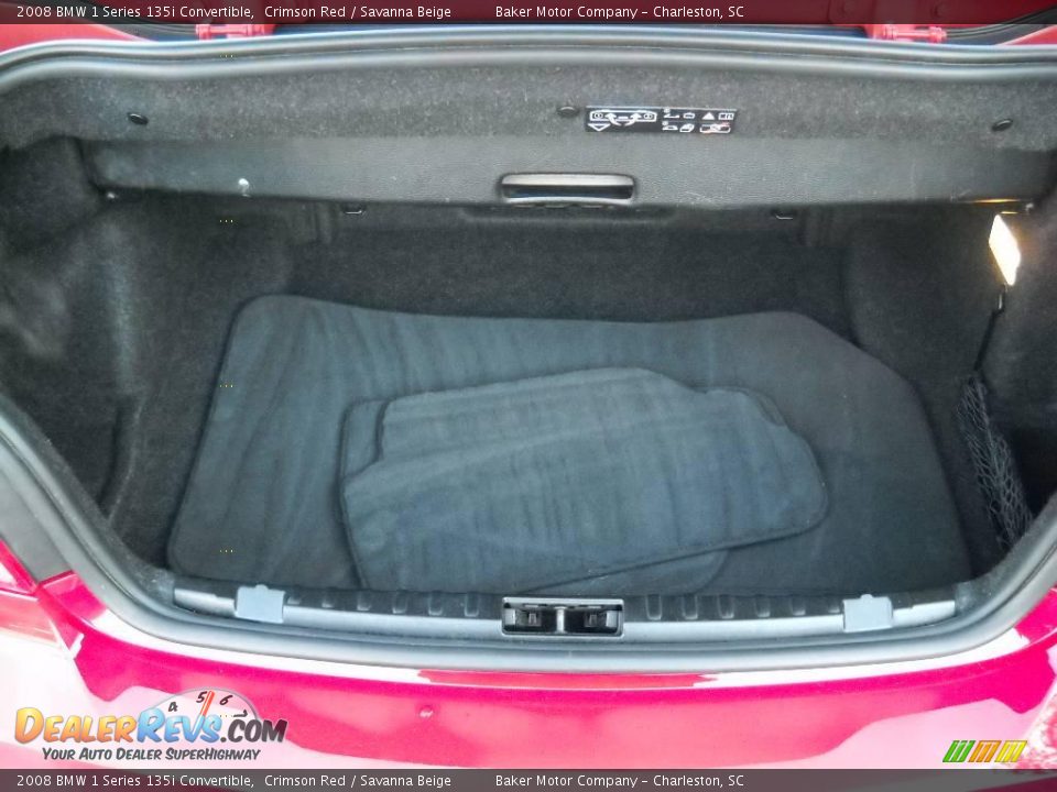 2008 BMW 1 Series 135i Convertible Crimson Red / Savanna Beige Photo #11