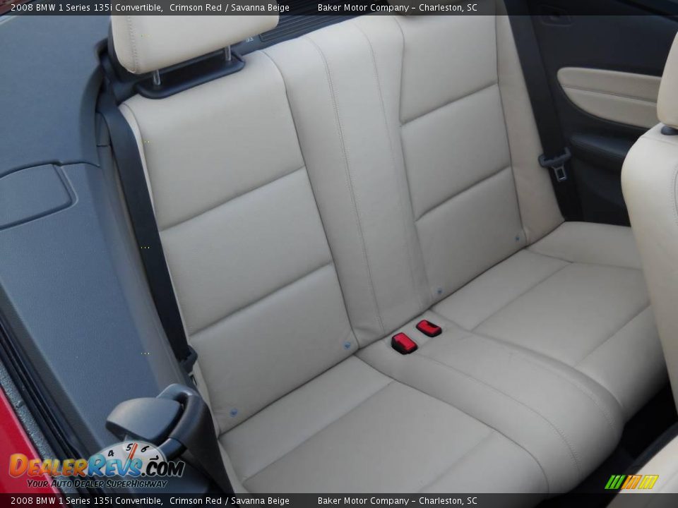 2008 BMW 1 Series 135i Convertible Crimson Red / Savanna Beige Photo #12