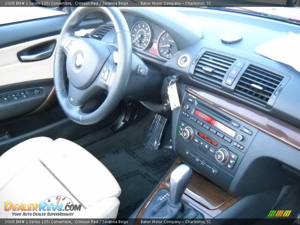 2008 BMW 1 Series 135i Convertible Crimson Red / Savanna Beige Photo #13