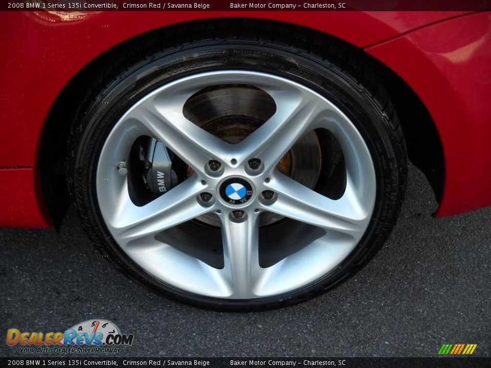 2008 BMW 1 Series 135i Convertible Crimson Red / Savanna Beige Photo #22
