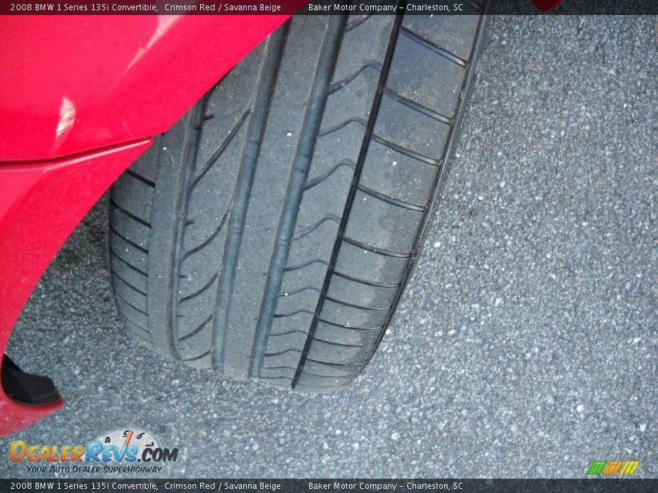 2008 BMW 1 Series 135i Convertible Crimson Red / Savanna Beige Photo #23