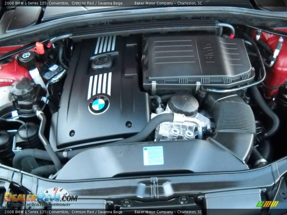 2008 BMW 1 Series 135i Convertible Crimson Red / Savanna Beige Photo #24