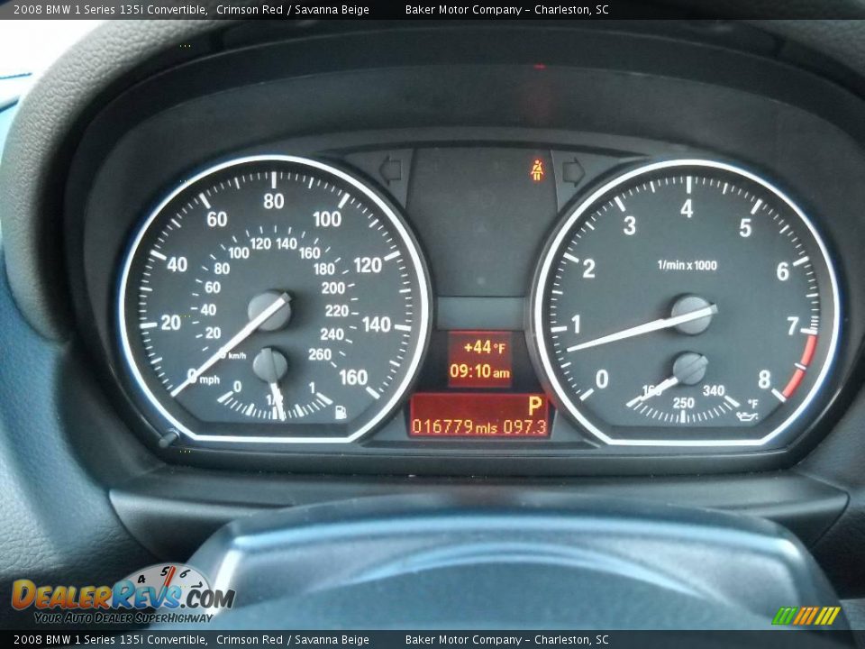 2008 BMW 1 Series 135i Convertible Crimson Red / Savanna Beige Photo #26