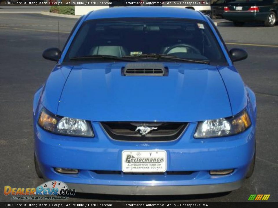 2003 Ford Mustang Mach 1 Coupe Azure Blue / Dark Charcoal Photo #8
