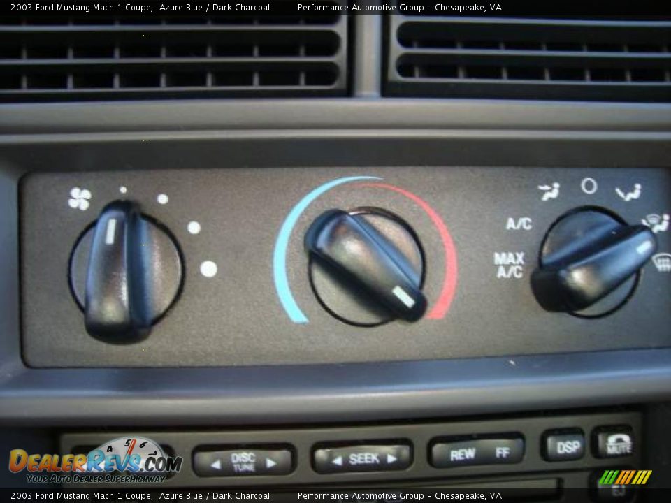 2003 Ford Mustang Mach 1 Coupe Azure Blue / Dark Charcoal Photo #12