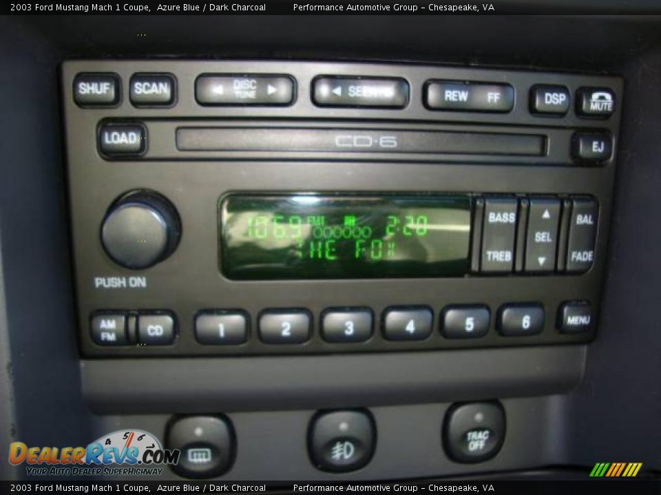 2003 Ford Mustang Mach 1 Coupe Azure Blue / Dark Charcoal Photo #13