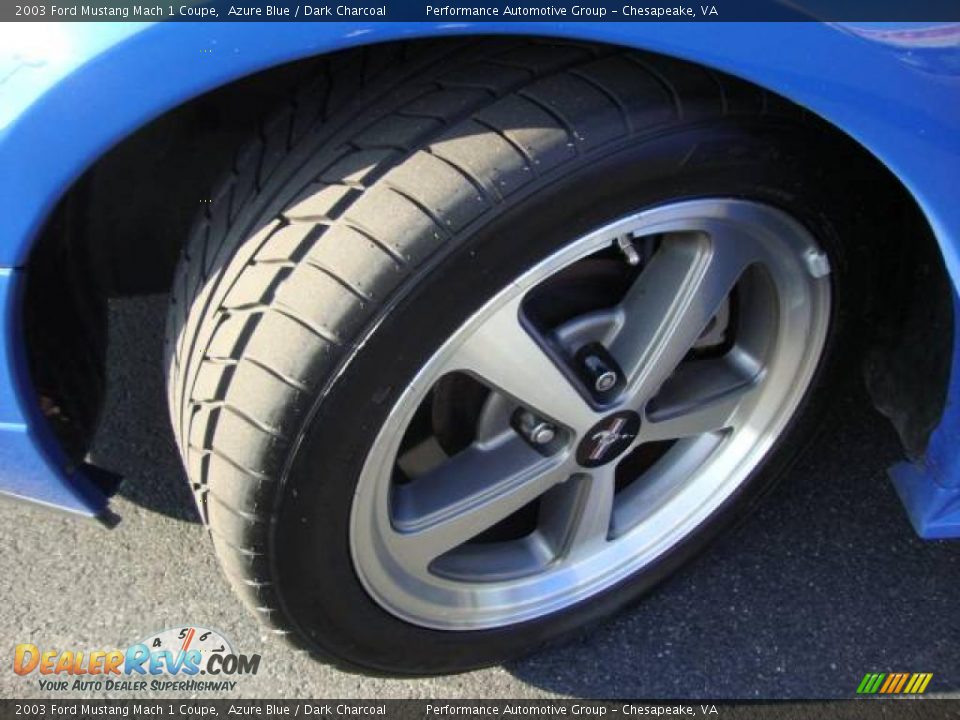 2003 Ford Mustang Mach 1 Coupe Azure Blue / Dark Charcoal Photo #17