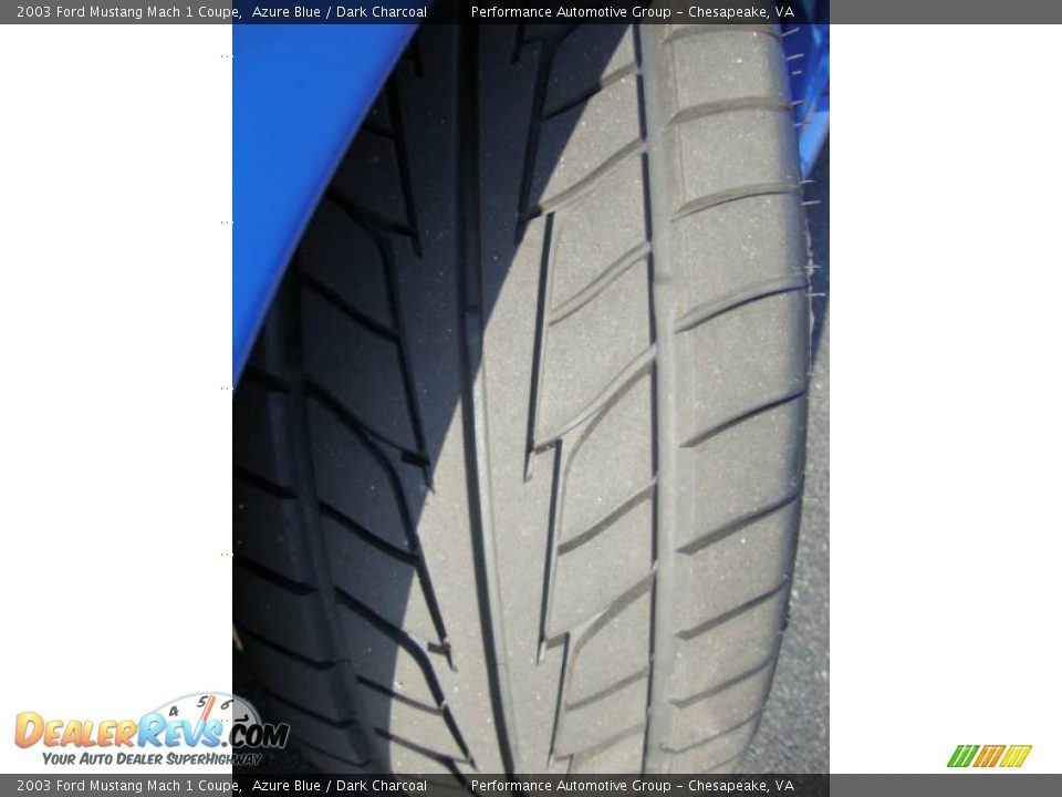 2003 Ford Mustang Mach 1 Coupe Azure Blue / Dark Charcoal Photo #18