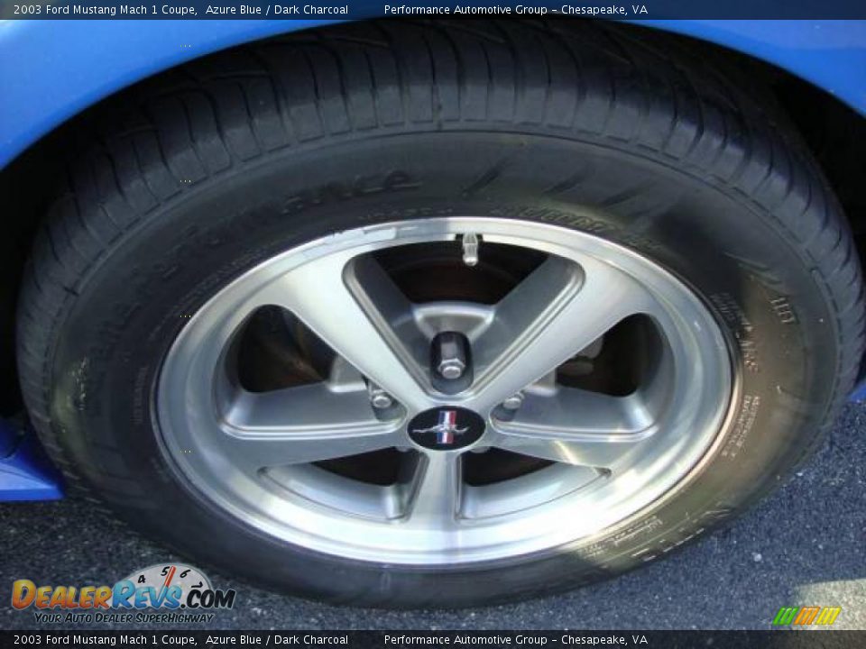 2003 Ford Mustang Mach 1 Coupe Azure Blue / Dark Charcoal Photo #19
