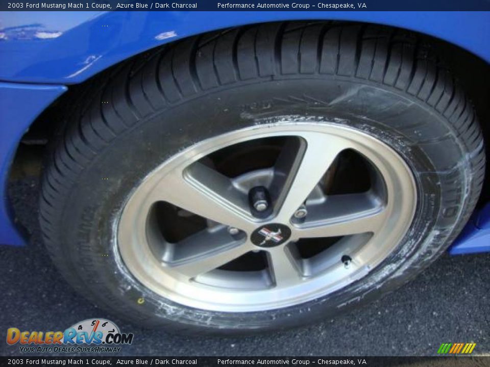 2003 Ford Mustang Mach 1 Coupe Azure Blue / Dark Charcoal Photo #20