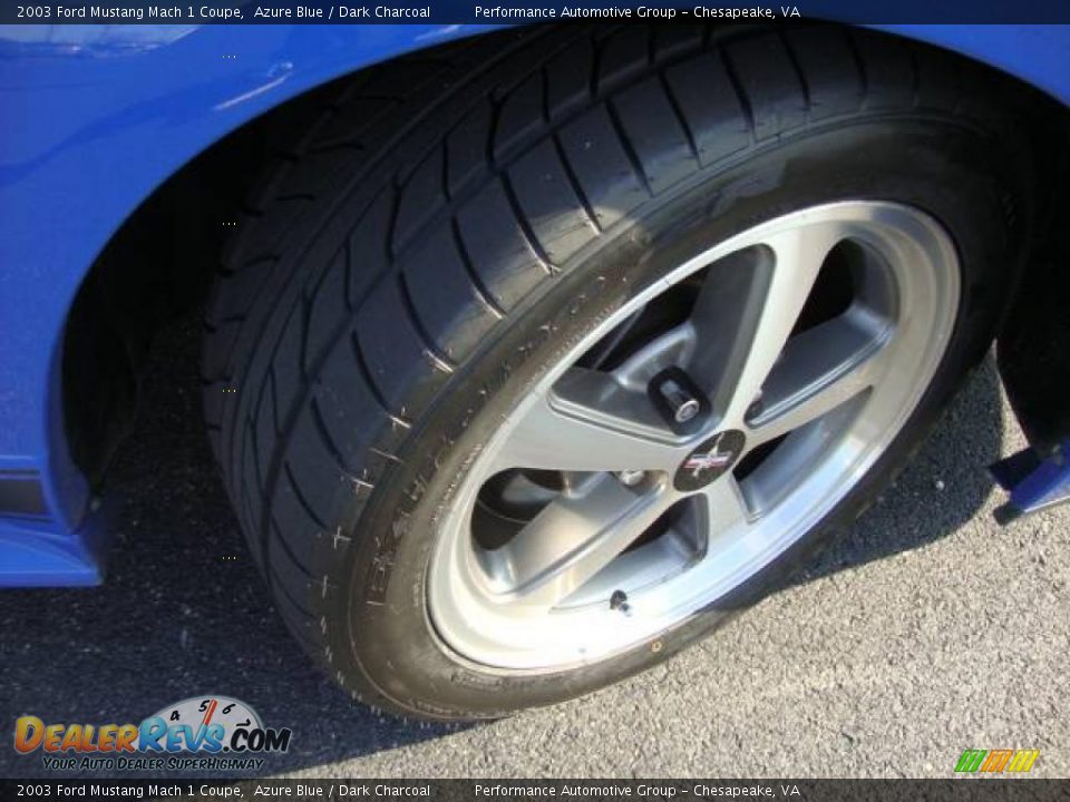 2003 Ford Mustang Mach 1 Coupe Azure Blue / Dark Charcoal Photo #21