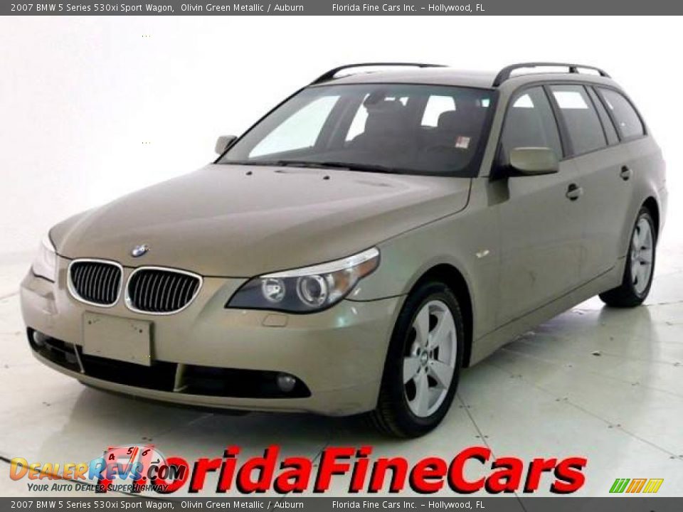2007 BMW 5 Series 530xi Sport Wagon Olivin Green Metallic / Auburn Photo #1