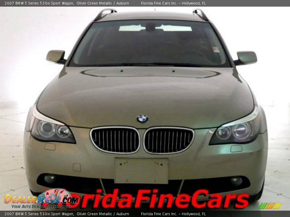 2007 BMW 5 Series 530xi Sport Wagon Olivin Green Metallic / Auburn Photo #5