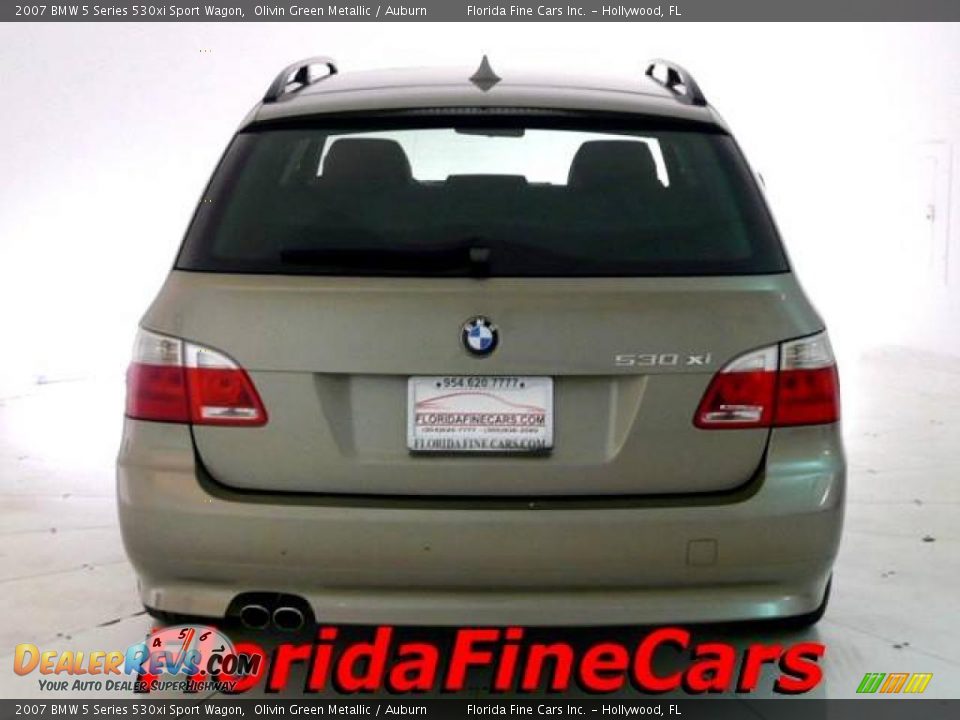 2007 BMW 5 Series 530xi Sport Wagon Olivin Green Metallic / Auburn Photo #6