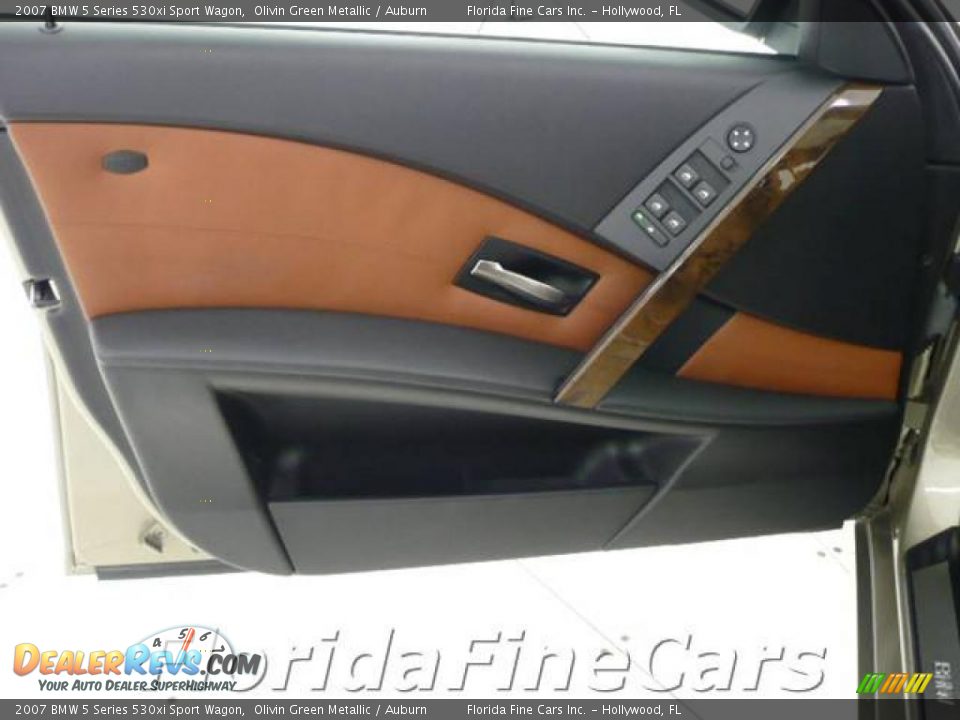 2007 BMW 5 Series 530xi Sport Wagon Olivin Green Metallic / Auburn Photo #11