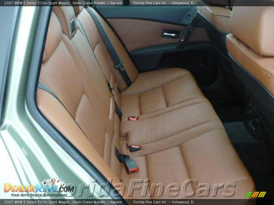 2007 BMW 5 Series 530xi Sport Wagon Olivin Green Metallic / Auburn Photo #14