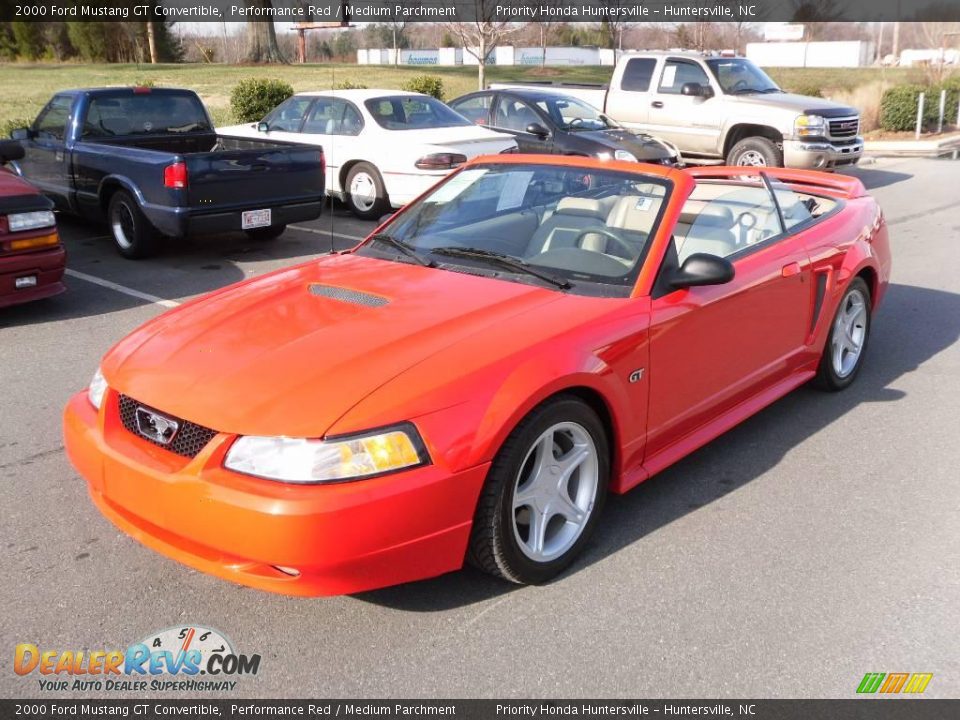 2000 Ford Mustang GT Convertible Performance Red / Medium Parchment Photo #1