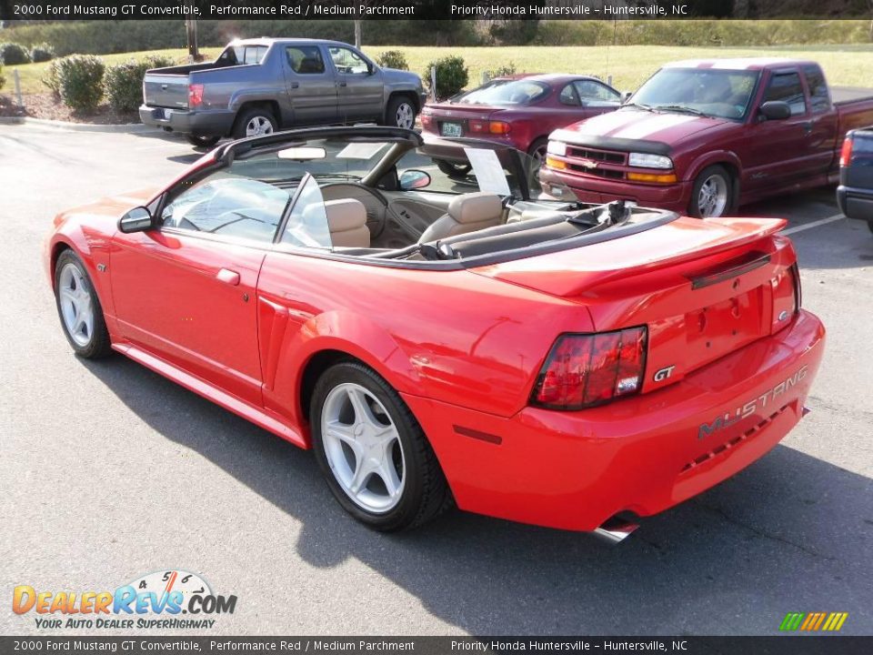 2000 Ford Mustang GT Convertible Performance Red / Medium Parchment Photo #2