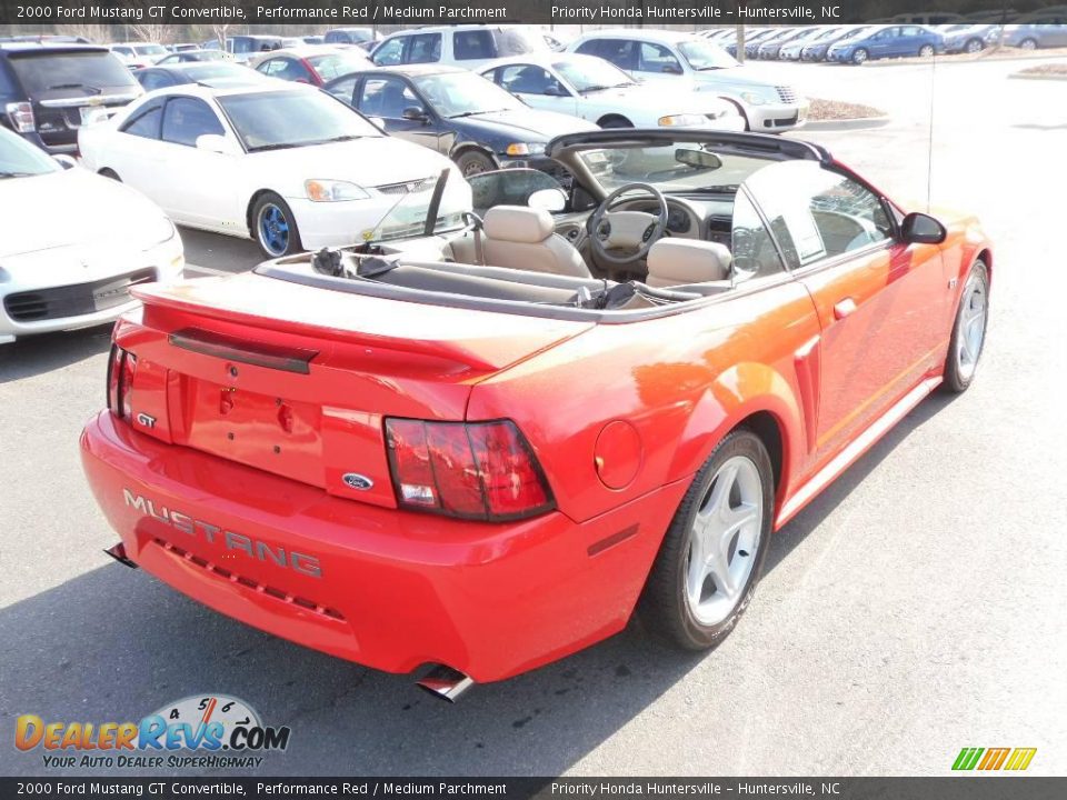 2000 Ford Mustang GT Convertible Performance Red / Medium Parchment Photo #4