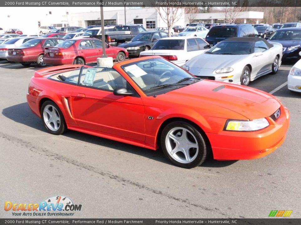 2000 Ford Mustang GT Convertible Performance Red / Medium Parchment Photo #5