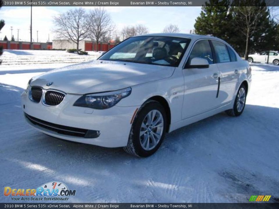 2010 BMW 5 Series 535i xDrive Sedan Alpine White / Cream Beige Photo #1