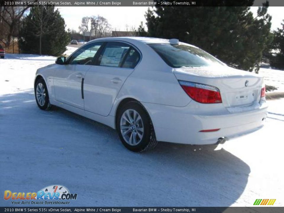 2010 BMW 5 Series 535i xDrive Sedan Alpine White / Cream Beige Photo #3