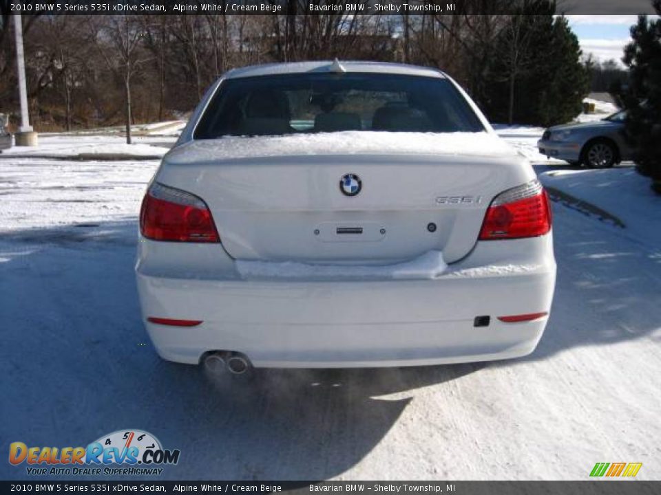 2010 BMW 5 Series 535i xDrive Sedan Alpine White / Cream Beige Photo #4