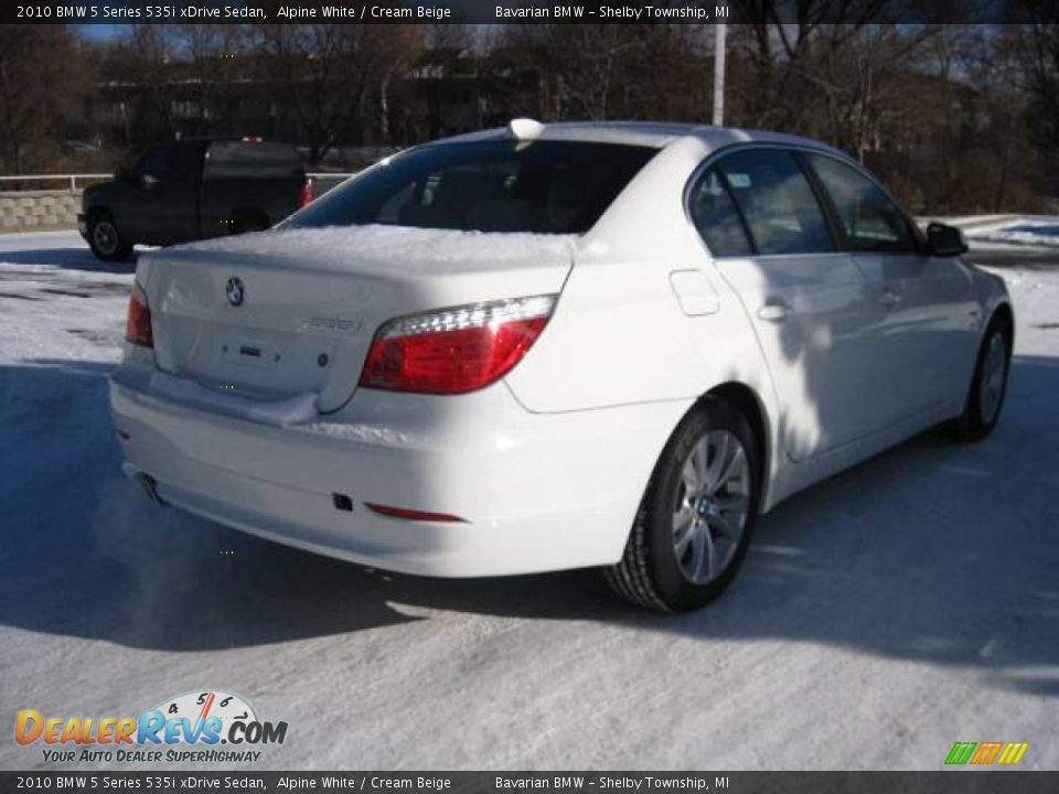 2010 BMW 5 Series 535i xDrive Sedan Alpine White / Cream Beige Photo #5