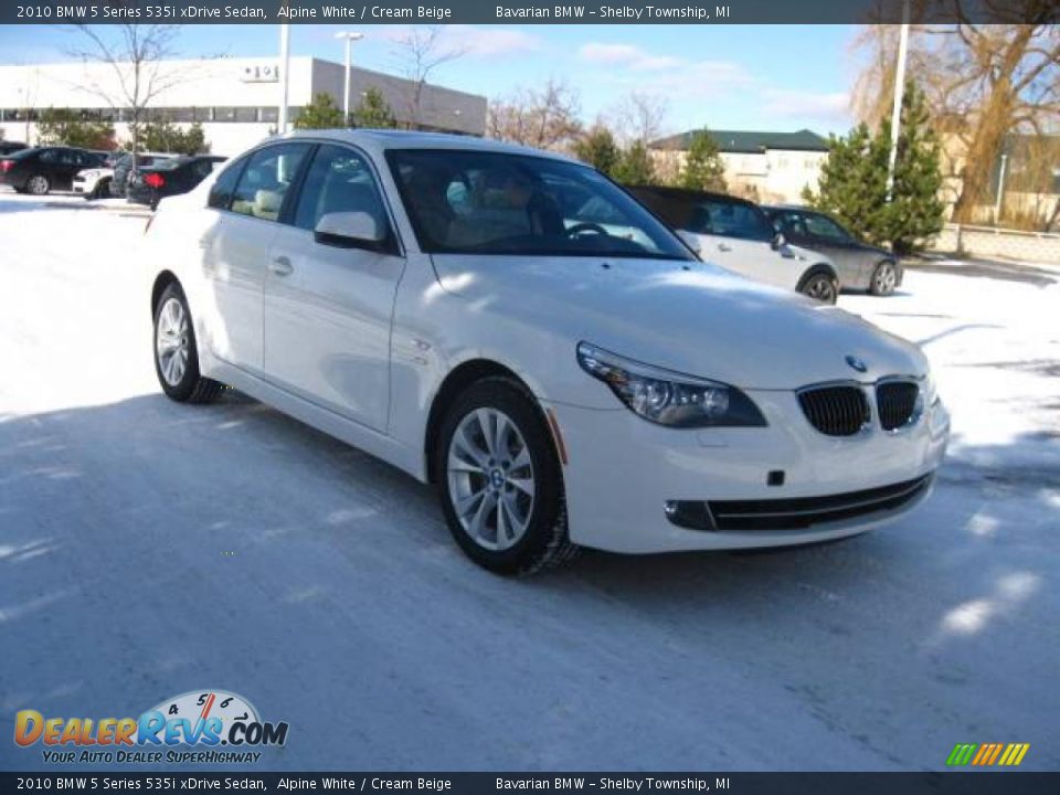 2010 BMW 5 Series 535i xDrive Sedan Alpine White / Cream Beige Photo #7