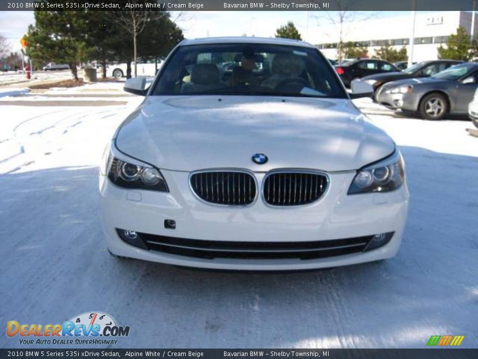 2010 BMW 5 Series 535i xDrive Sedan Alpine White / Cream Beige Photo #8