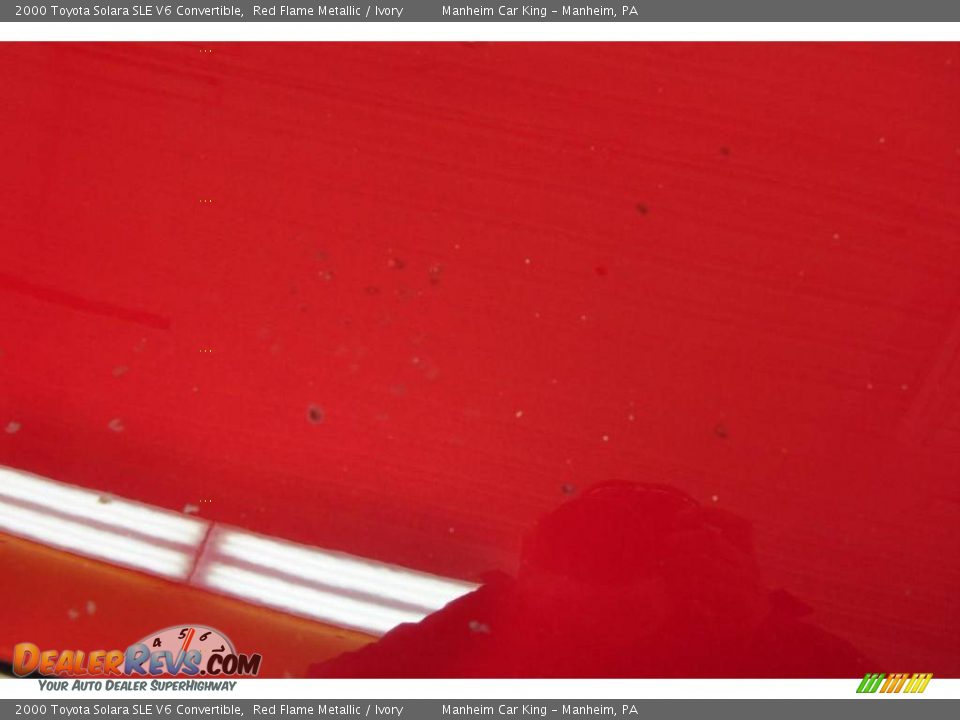 2000 Toyota Solara SLE V6 Convertible Red Flame Metallic / Ivory Photo #9