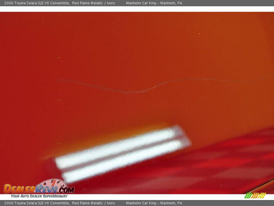 2000 Toyota Solara SLE V6 Convertible Red Flame Metallic / Ivory Photo #11