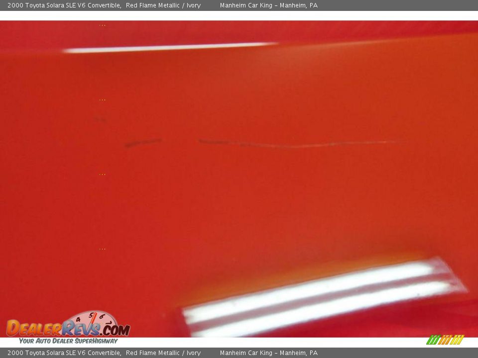 2000 Toyota Solara SLE V6 Convertible Red Flame Metallic / Ivory Photo #12