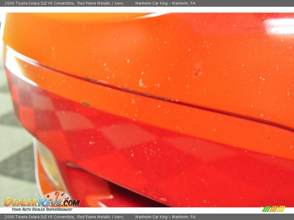 2000 Toyota Solara SLE V6 Convertible Red Flame Metallic / Ivory Photo #14