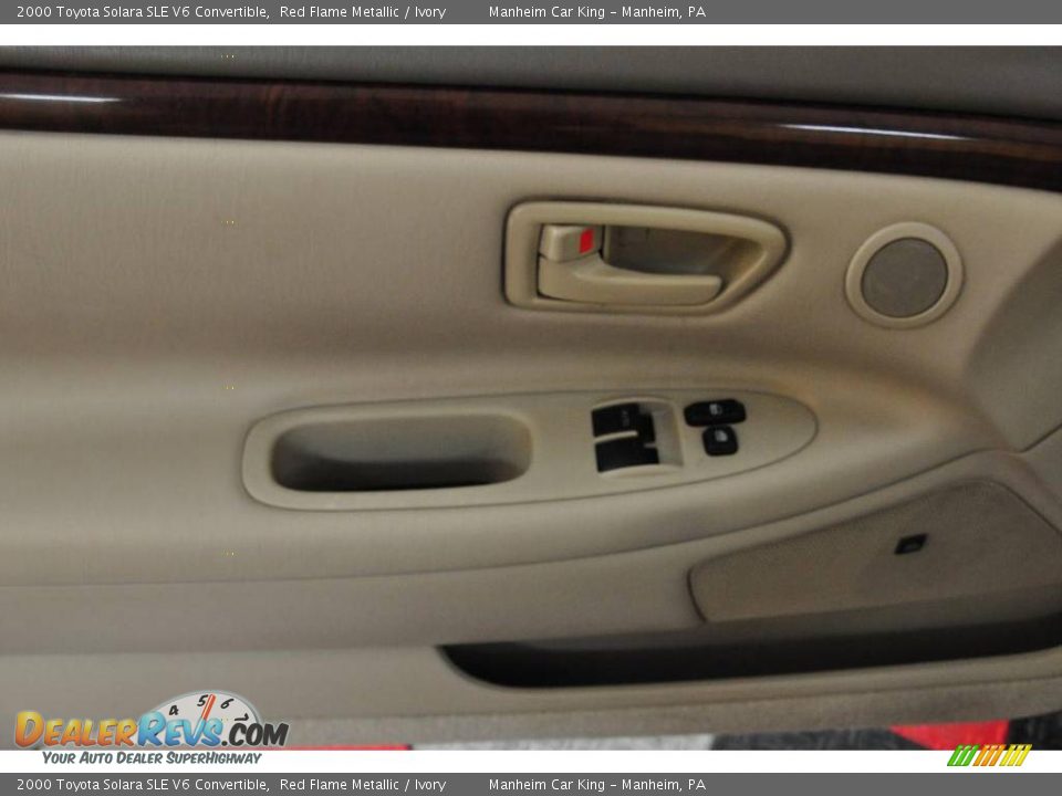 2000 Toyota Solara SLE V6 Convertible Red Flame Metallic / Ivory Photo #16