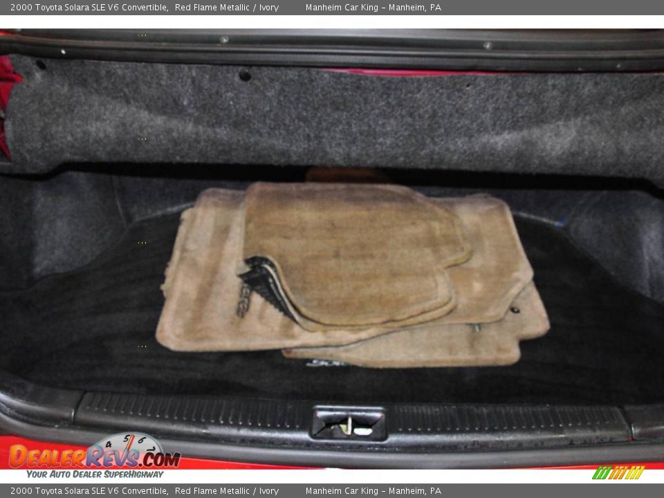2000 Toyota Solara SLE V6 Convertible Red Flame Metallic / Ivory Photo #21
