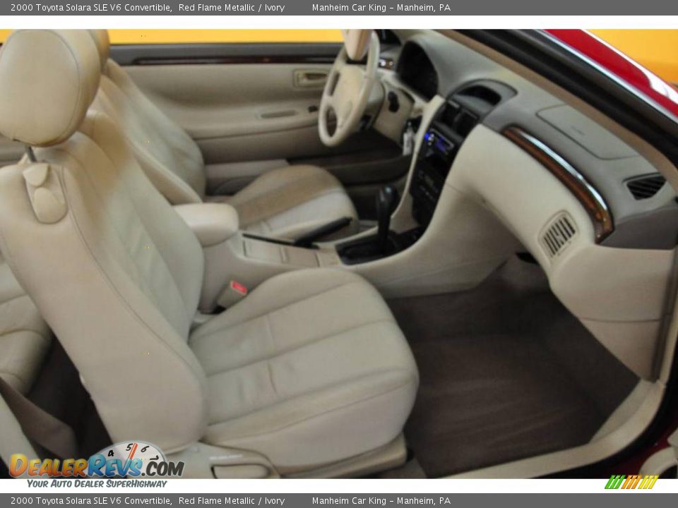 2000 Toyota Solara SLE V6 Convertible Red Flame Metallic / Ivory Photo #22
