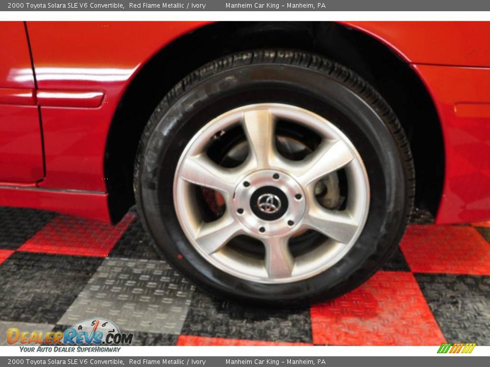2000 Toyota Solara SLE V6 Convertible Red Flame Metallic / Ivory Photo #23