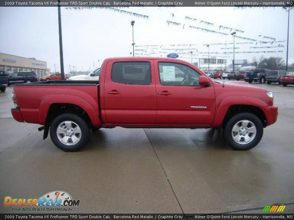 2009 Toyota Tacoma V6 PreRunner TRD Sport Double Cab Barcelona Red Metallic / Graphite Gray Photo #2