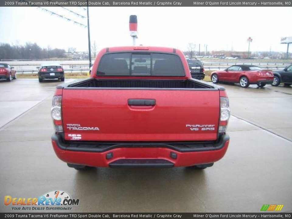 2009 Toyota Tacoma V6 PreRunner TRD Sport Double Cab Barcelona Red Metallic / Graphite Gray Photo #4