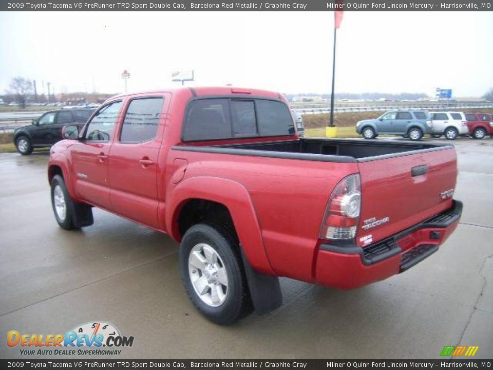 2009 Toyota Tacoma V6 PreRunner TRD Sport Double Cab Barcelona Red Metallic / Graphite Gray Photo #5