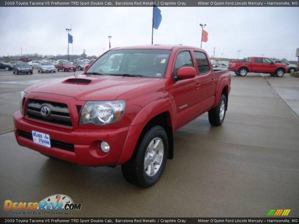 2009 Toyota Tacoma V6 PreRunner TRD Sport Double Cab Barcelona Red Metallic / Graphite Gray Photo #7