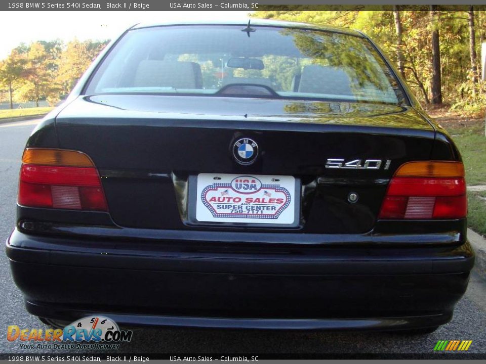 1998 BMW 5 Series 540i Sedan Black II / Beige Photo #5