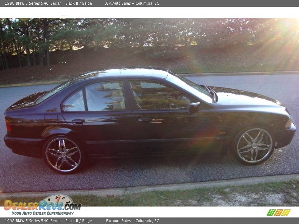 1998 BMW 5 Series 540i Sedan Black II / Beige Photo #6