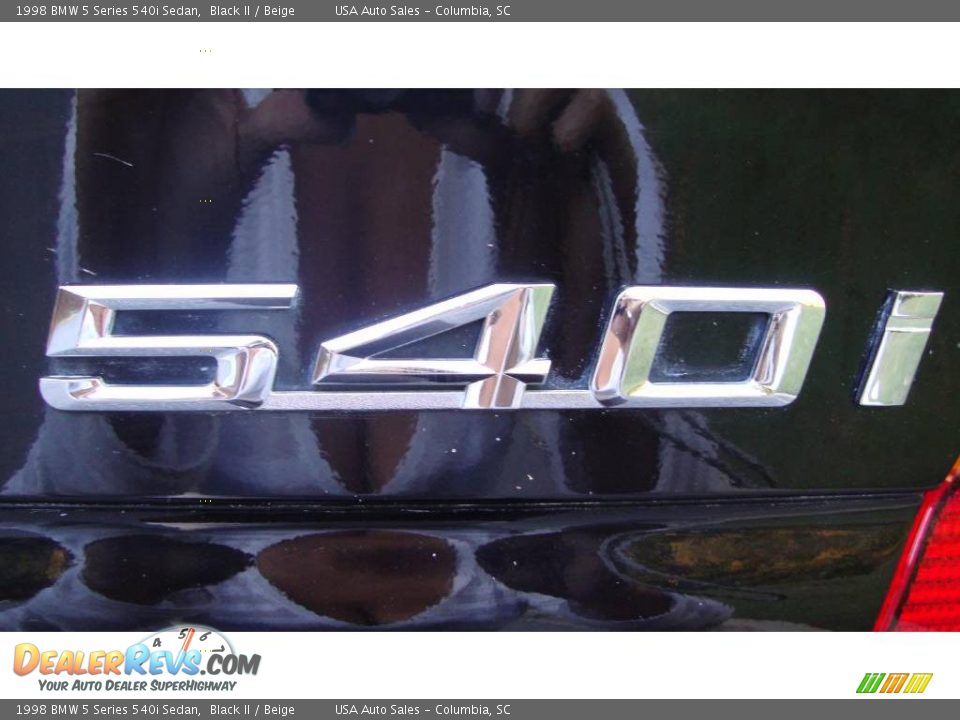 1998 BMW 5 Series 540i Sedan Black II / Beige Photo #9