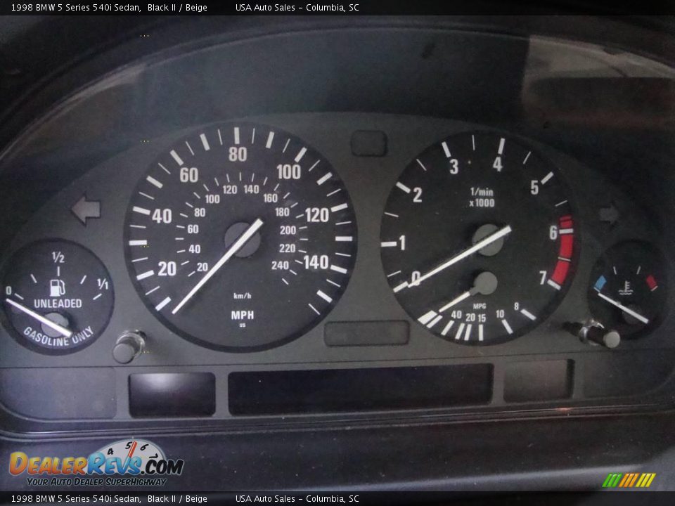 1998 BMW 5 Series 540i Sedan Black II / Beige Photo #12